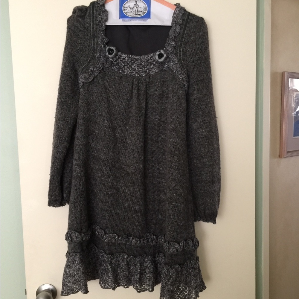 Forla Paris Lined Wool A line Dress Med